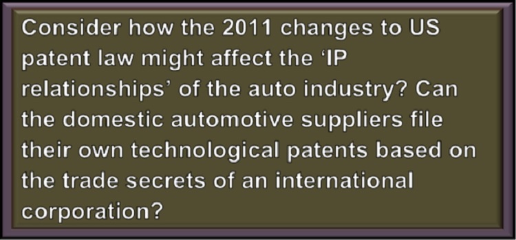Significance to 2011 changes to US Intellectual property laws