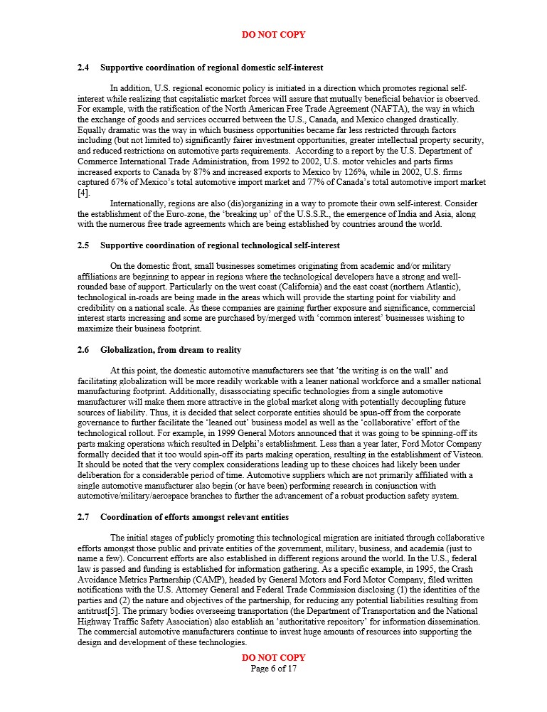 Supportive coordination of regional domestic and technological self-interest, globalization from dream to reality