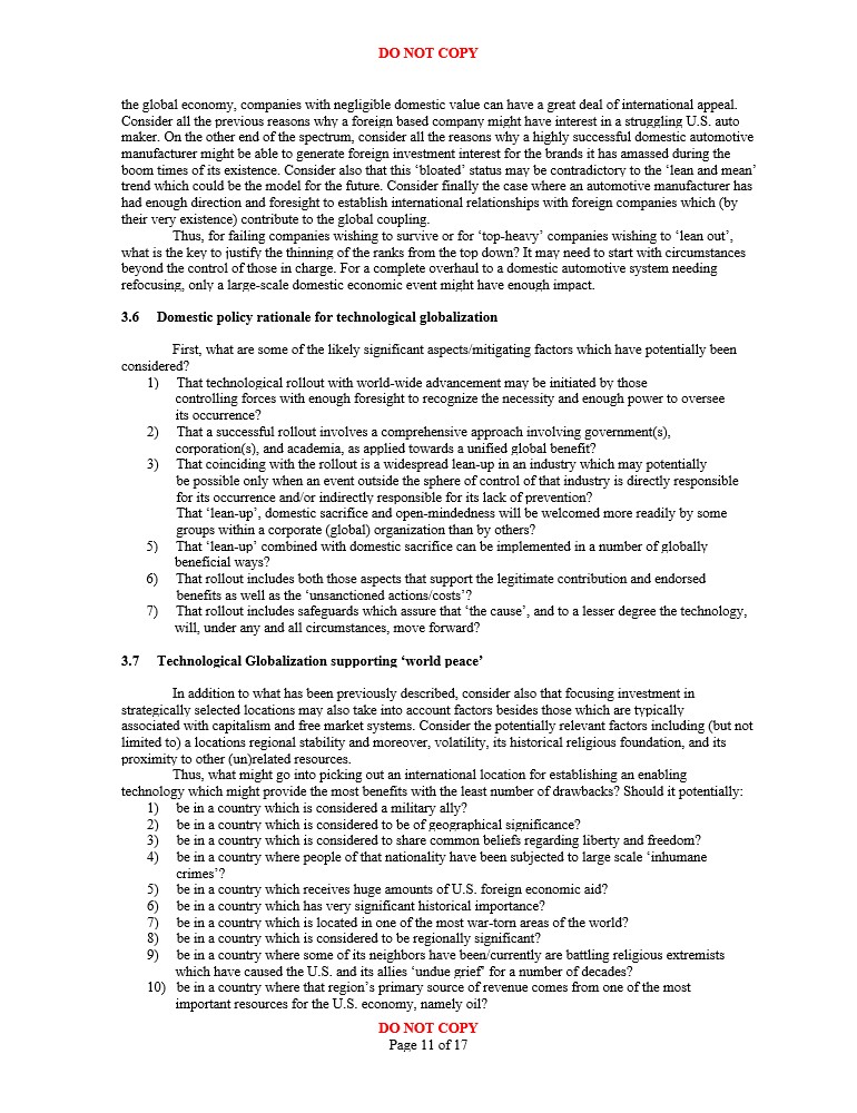 Domestic failure or 'stroke of genius', domestic policy rationale for technological globalization